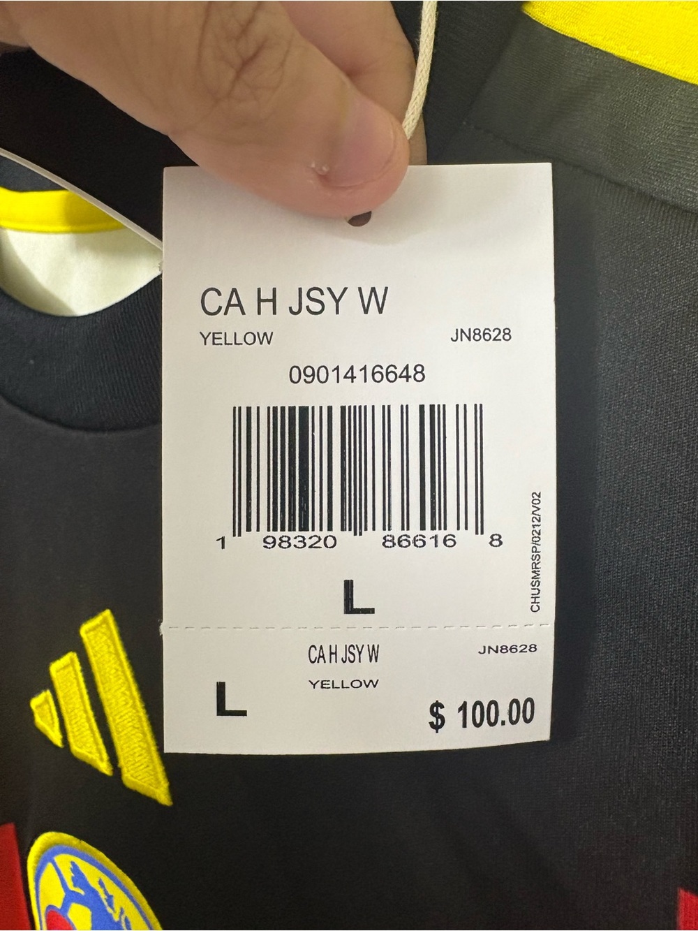 adidas Yellow Red Blue Club América Home Soccer Jersey - Picture 3 of 4